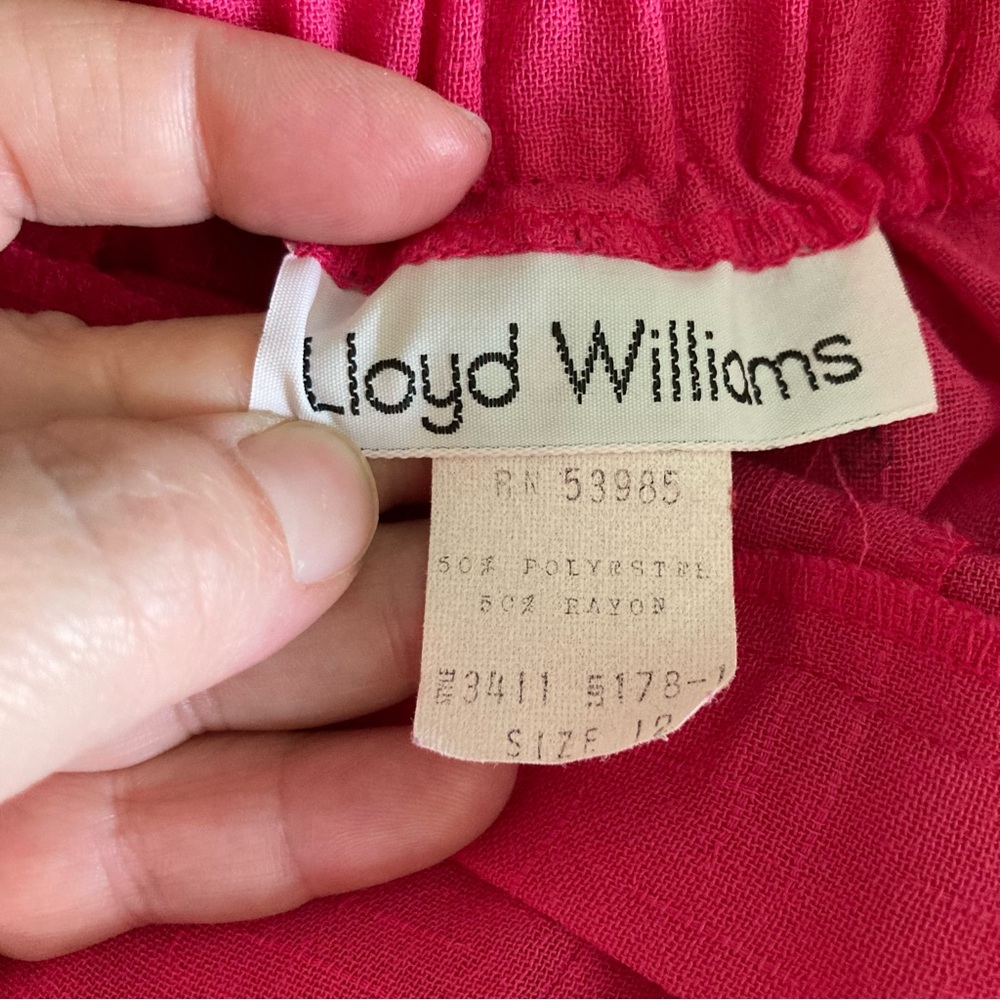 5/$15 Vintage Lloyd Williams Bright Pink Lightweight Pants 12 - Picture 4 of 10